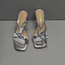 DREAM PAIRS Womens High Stilettos Heels Open Toe Square Sandals Ankle Strap Pumps Sexy Comfort Strappy Dress Shoes Party Wedding Heeled Sandals (8, Silver)