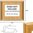 Creative Mark 12x24 Plein Air Style Frame, Hand Leafed Gold, Museum Quality