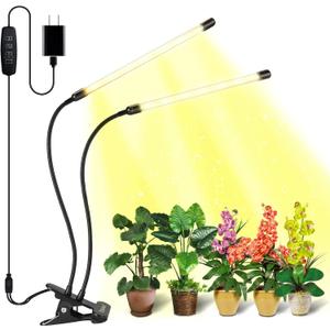 Bseah Grow Light Plant Lights for Indoor Plants, Full Spectrum Plant Grow Lamp, 10 Dimmable Levels, Auto ON & Off with 3/9/12H Timer