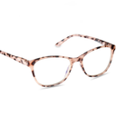 Equate Women's Blair Bluelight Cateye Reading Glasses with Case, Blush Tortoise, +1.75