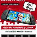 5 x JSAUX 2-Pack Anti-Glare Screen Protector for Nintendo Switch 2, Matte Tempered Glass Protector Easy to Install with Guiding Frame 9H Hardness Scratch Resistant Accessories for Switch2