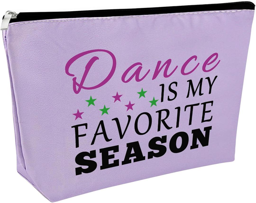 Dancer Gifts for Girls Teen Makeup Bag Dance Teacher Appreciation Gifts Dance Lover Gift for Women Dance Mom Birthday Gift Dance Instructor Gift Graduation Gift for Dance Student Zipper Bag（Purple）