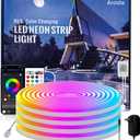Aroste LED Light Strips, a 49.2-Foot Long RGB neon Light Strip with Waterproof IP67 Rating, Equipped with a Remote Control, Suitable for Festival Decorations, Houses, and Outdoor Decorations.