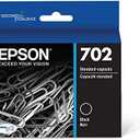 EPSON 702 DURABrite Ultra Ink Standard Capacity Black Cartridge (T702120-S) Works with WorkForce Pro WF-3720, WF-3730, WF-3733