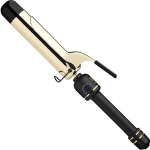 HOT TOOLS 24K Gold Professional 1 1/2" Extended Barrel Curling Iron with Clamp for Loose Curls - 24K Gold Technology for Long-Lasting Results & Longer Barrel for Easy Styling