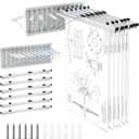 Estune Blue Print Organizer Mobile Blueprint Storage Rack with 6 Clamps Wall Mount File Organizer for Holds up to 1200 Blueprints File Display Plan Jobsite Construction Sites Office Home (30 Inch)