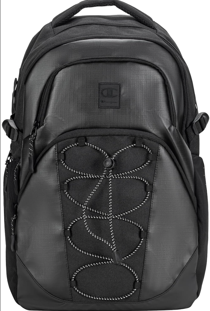 Champion Summit Backpack with Padded Straps, Sternum Strap, Waist Strap, Laptop Compartment for Travel, Outdoor, Commute, Black, One Size