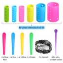 WILLBOND 141 Pcs Plastic Hair Rollers Set with Clips and Pins,Multicolor