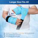 Comfytemp 24.5" Extra Long Wrist Ice Pack Wrap for Carpal Tunnel Relief, FSA Eligible HSA, Reusable Gel Wrist Brace Hot Cold Compress for Hand Forearm Pain, arthritis, Injuries, Recovery Item, 2 Packs