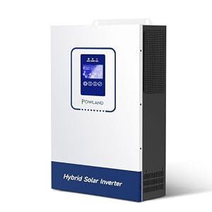 POWLAND 3600W Solar Inverter, Pure sine Wave Inverter, 48V to 110V/120V, Built-in 80A MPPT Controller, Suitable for Homes, RVs, and can be Used with Lithium Lead-Acid Gel Battery Off-Grid Systems