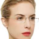 OCCI CHIARI Reading Glasses 1.0 For Women Men Eye Reader with Titanium Frameless Durable Spring Hinge 1.0 1.5 2.0 2.5 3.0 3.5 1.25 1.75 2.25 2.75
