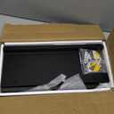 WOPITUES Floating Shelves with Black Metal Guardrail, Shelves for Wall Decor Set of 3, Wall Shelves for Bedroom, Bathroom, Kitchen, Living Room, Plants, Picture Frames, Art- Black