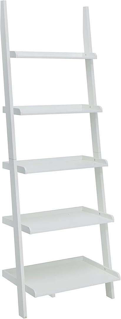 Convenience Concepts French Country Bookshelf Ladder, White