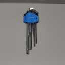 NordWolf 9-Piece Metric Stubby Allen Wrench Set, S2 Steel Long Arm Ball End Hex L-Keys, Sizes 1.5mm to 10mm
