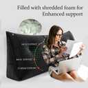 BNCKTRD Bed Wedge Headboard Pillow Queen Bedrest Reading Pillow, F-Gray
