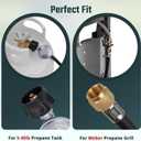 25IN Hose and Regulator Kit for Weber, Fits Weber Spirit, Genesis, and Summit Propane Gas Grill, Includes 200/300/400/Silver/Gold Series, for Weber Grill Parts 7502, 7627, 67069, 69891