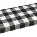 Pillow Perfect Outdoor/Indoor Anderson Matte Bench/Swing Cushion, 45" x 18", Black, 1 Count