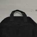 Insulated Black Lunch Bag for Men Women, Stylish Corduroy Tote with Aluminum Lining, Large Capacity Reusable Cooler for Work, Travel, Beach or Picnic, Soft Black Water-Resistant Lunch Box