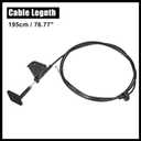 74130SNAA01 Front Hood Latch Lock Release Wire Cable Replace for Honda Civic 2006-2011 Black Durable Material