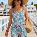 RAISEVERN Womens Romper Summer Casual Short Jumpsuit Adjustable Spaghetti Straps Sleeveless Cami 2025 Rompers with Pockets (XL)