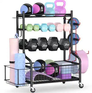 Bed Bath & Beyond Dumbbell Rack, Weight Rack, Home Gym Storage for Yoga Mat and Balls, Equipment Organzier