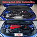 Type-R Style Engine Valve Cover Bonnet Hood Compatible with 10th Gen Honda Civic 1.5T 2016-2021, for 10th Gen Honda Accord 1.5T 2018-2022