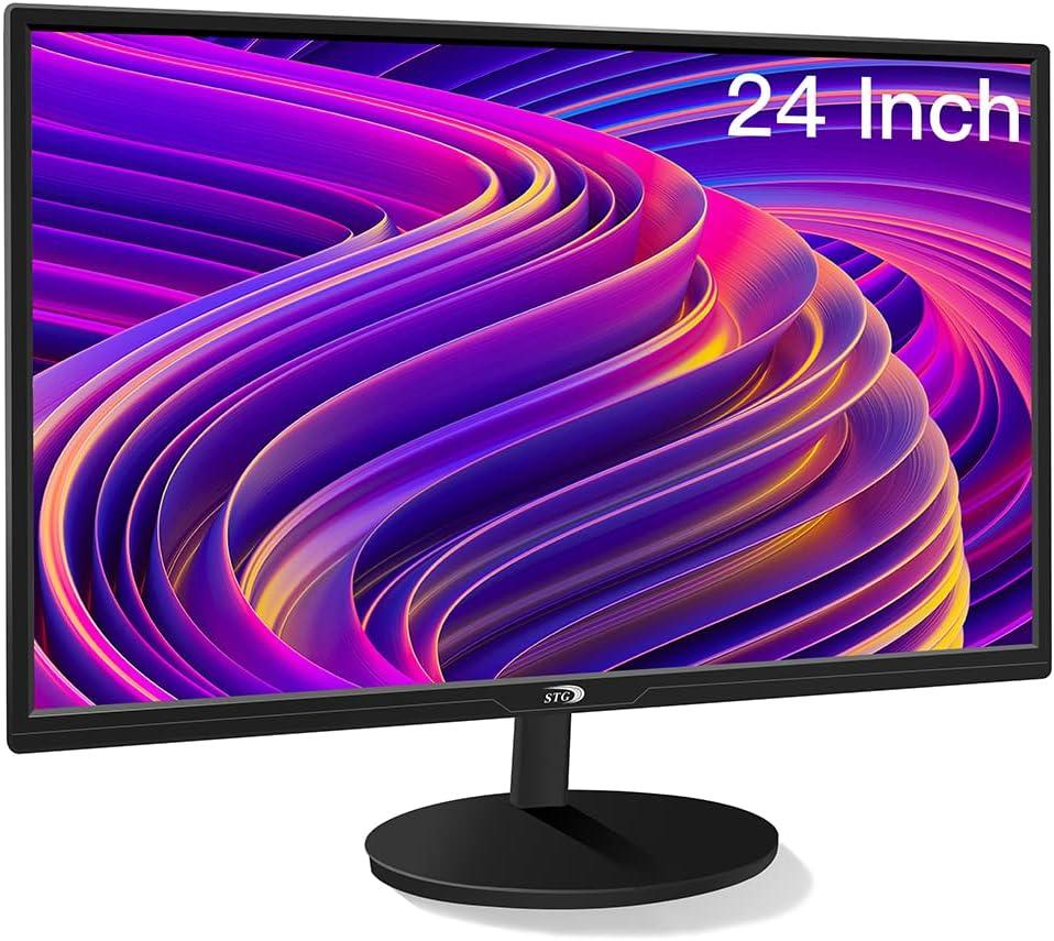 STGAubron 24 Inch Gaming Monitor,FHD 1920 x 1080P LED Display,HDMI,VGA