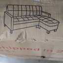 L Shaped Couch - Convertible Sofa Bed Couch Set with Reversible Chaise, Modular Sectional Sofa for Living Room Apartment Small Space(Forest Green)