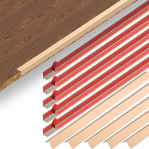 10Pcs 48" Gold Metal Corner Protectors, Aluminum Self-Adhesive Corner Guards, for Edge Protection & Decoration on Walls, Furniture, Cabinets, Kitchen Islands (0.8"x0.8")