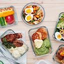 MCIRCO 6 Pieces Glass Food Storage Containers with Snap Locking Lids,Glass Meal Prep Containers Set - Airtight Lunch Containers, Microwave, Oven, Freezer and Dishwasher
