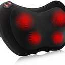 Papillon Back Massager,Shiatsu Neck Massager for Pain Relief,Electric Shoulder Foot Massage Pillow with Heat,Gifts for Mothers Day,Christmas Gifts for Women/Men,Deep Tissue Kneading for Waist,Legs (Black)