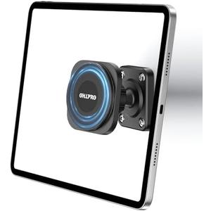 OHLPRO Magnetic Tablet Wall Mount for iPad Holder, Universal Compatible with iPad Pro/Air/Mini/Galaxy Tab and Kitchen Cabinet Office Home Use, 360° Rotation Drilled Base with Metal Ring