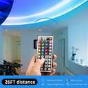 DAYBETTER Led Strip Lights 32.8 ft RGB Color Changing Lights Strip for Bedroom, Desk, Home Decoration, with Remote and Power Supply