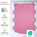 Improvia Positioning Bed Pad, with 8 Reinforced Handles, Quick-Drying, Washable, Waterproof, for Lifting, Turning, Transfering, Elderly and Incontinence Patients (Pink, 34" x 52" - Pack of 1)
