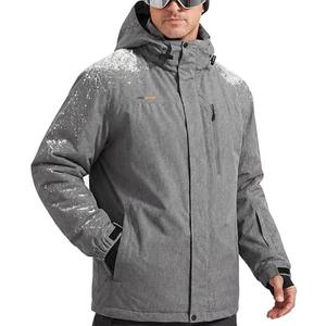 FREE SOLDIER Men's Waterproof Ski Snow Jacket Fleece Lined Warm Winter Rain Jacket with Hood Fully Taped Seams.S