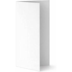 100 Pack Formal Bright White 8.5" x 11" Scored Cardstock Paper Folds to 4.25" x 11" Menu & Program Paper Inkjet & Laser Printer Compatible Made in USA
