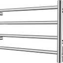 HEATGENE Towel Warmer 4 Bar Towel Dryer Wall-Mounted Plug-in Bath Towel Heater - Brushed