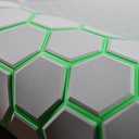 102.3"X37.7" New Hexagon EVA Self-Adhesive Boat Flooring and Decorative Fish for Yacht Pool Boat Flooring Sheet Thick Non-Skid mat (New Hexagon, Light Grey and Green, 102.3"X37.7")