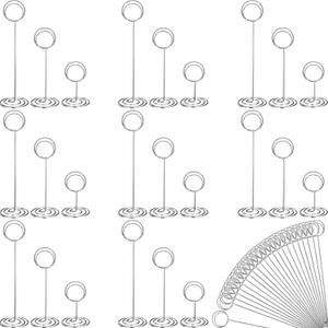 24 Pieces Table Number Holders 3 Size Place Card Holder Menu Table Sign Holder Tabletop Sign Memo Note Card Photo Stand Clips for Wedding Party