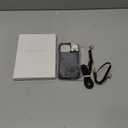 Wallet Case for iPhone 16 Pro with Mirror, Crossbody Strap & Wrist Lanyard, Kickstand Magnetic Clasps Card Holder with RFID Protection, Shockproof Cover for Women - 6.3" (Black)