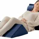 Axelrod 4PCS Orthopedic Bed Wedge Pillow Set, Post Surgery Foam for Back, Neck and Leg Pain Relief Comfortable & Adjustable Pillows- Anti Snoring, Heartburn, Acid Reflux & GERD Sleeping Dark Blue