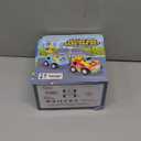 Prextex 2 Pack Cartoon Remote Control Cars for Toddlers - Police Car and Race Car with Steering Wheel Controllers and Lights - Different Frequencies So Both Can Race Together - Toddler Gift 18+ Months