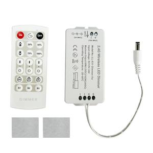 Litever LED Dimmer with Remote, DC12V/DC24V, for Litever Under Cabinet LED Lights LL-008, LL-013, LL-024, LL-025, LL-027, LL-030 or other Single Color LED Lights. Memory Function. Easy to use.