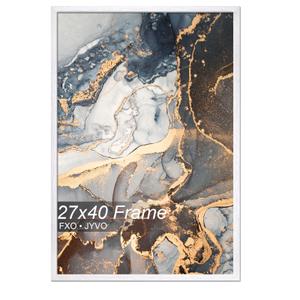 Fxojyvo 27x40 Picture Frame White Engineered Wood Wall Hanging