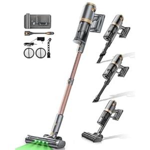 E.LUO Cordless Vacuum Cleaner 350W/ ≥24KPA Powerful Stick Vacuum with Led Screen Max 60 Mins Runtime Vacuum Cleaner with Rechargeable 2500 mAh Battery for Home Hard Floor Carpet Car Pet