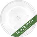 16.5 Inch Microwave Glass Plate Replacement for P-anasonic Microwave Replacement Plate F06014M00AP, G-E WB48X10046 Microwave Turntable Plate, F-rigidaire 5304519348 Rotating Glass Plate by Fetechmate