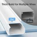 Large Cord Hider - 47in Wire Hiders for TV on Wall, Paintable Cable Hider, X-Large Cable Management Kit, Cord Hiding for Wall, W1.6in H0.8in White