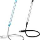 Mudder 2 Pieces USB LED Light for Laptop Keyboard Light Gooseneck Computer Lamp Flexible Stick Dimmable LED Lamp Touch Switch for Reading Book(Black, Blue)