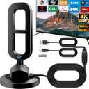 2026 Upgraded Digital TV Antenna for Smart TV Indoor 900+ Miles Long Range with Amplifier Signal Booster, 360 Reception Portable