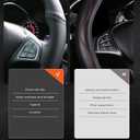 Microfiber Leather Car Steering Wheel Cover Anti-Slip Stitch Wheel Wrap Fit for Honda Civic Civic 8 2006 2007 2008 2009 2010 2011 (2-Spoke),Red